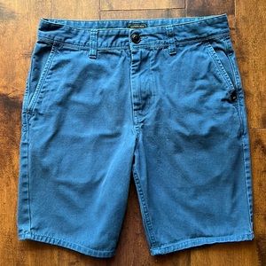 Quiksilver Men’s Navy Blue Cotton Chino Shorts - Size 30, 8” Inseam